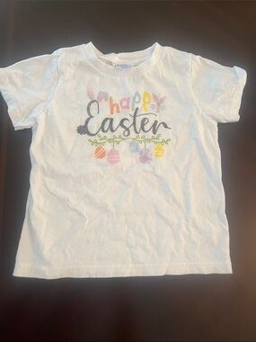 Happy Easter Graphic Tee - White Kids Shirt
